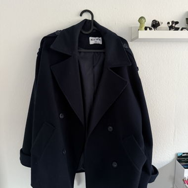 manteau court bleu