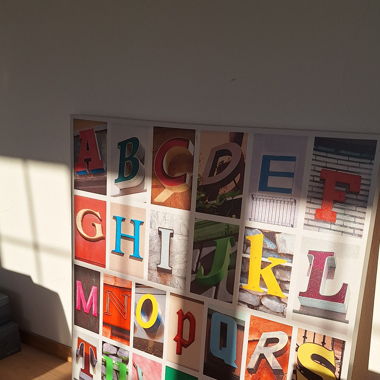 ABC-Bilder auf Leinwand