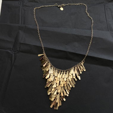 unique big gold necklace
