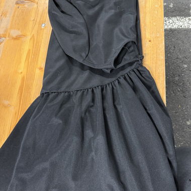 Black dress with puff sleeves