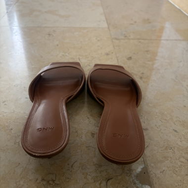 Braune Mules mit Absatz
