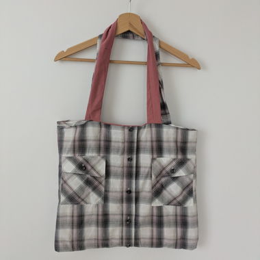 Borsa Tote Reversibile Fatta a Mano – Upcycled