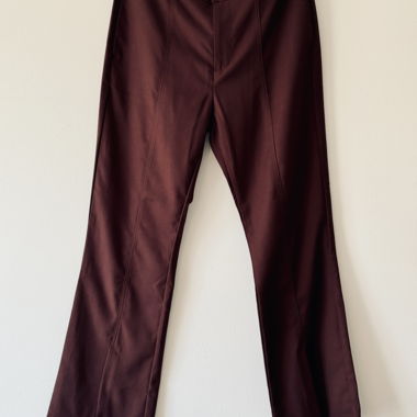Burgundy fabric trousers