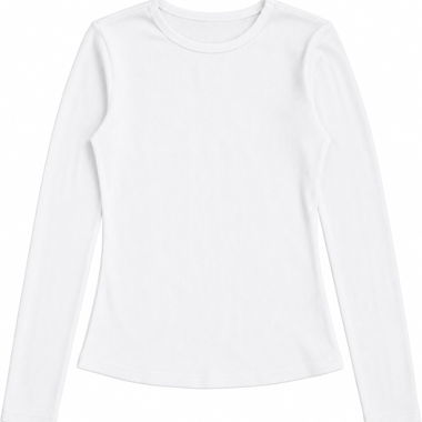 Top bianco a maniche lunghe