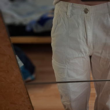 Cargohose weiss