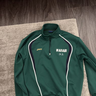 ASICS WARABI training sweater green Jp L/ Eu approx. M