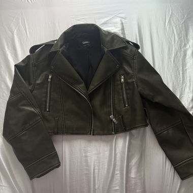 ONLY short biker jacket in olive