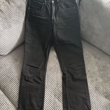 Black Straight-Leg Jeans