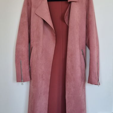 Manteau en simili cuir rose