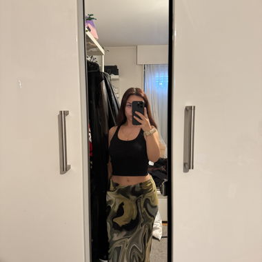 Langer Rock mit Marmorprint