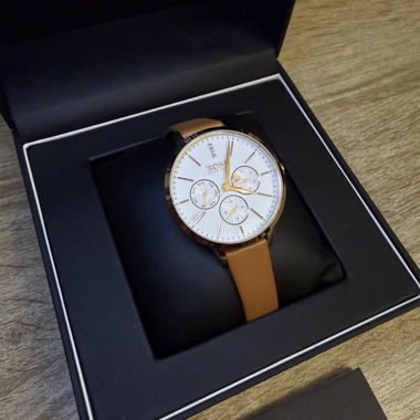 Orologio Hugo Boss in pelle marrone
