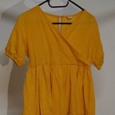 Yellow Tiered Dress Size L - Very Good