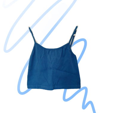 blue crop top