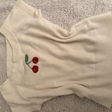Kirschbeeren-Ärmelloser Pullover