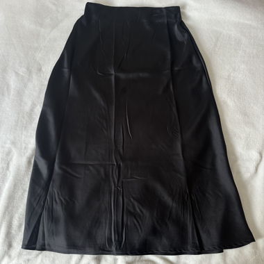 Gonna nera S stile satin