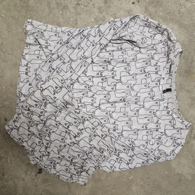 Pigiama grigio con stampa lama
