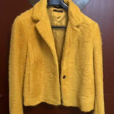 Giacca blazer peluche gialla Winsor