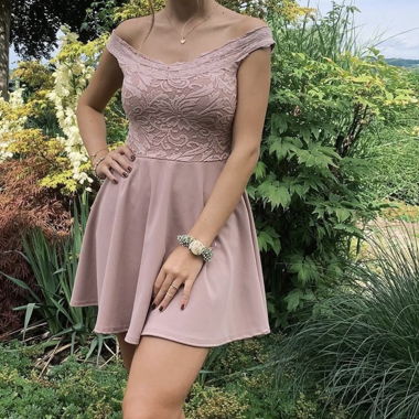 Spitzenkleid rosé