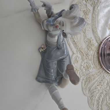 Figurine clown en porcelaine 33cm