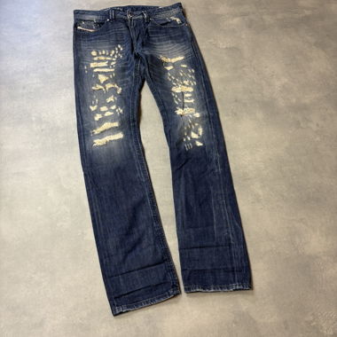 Jean Diesel délavé avec aspect vieilli du Japon