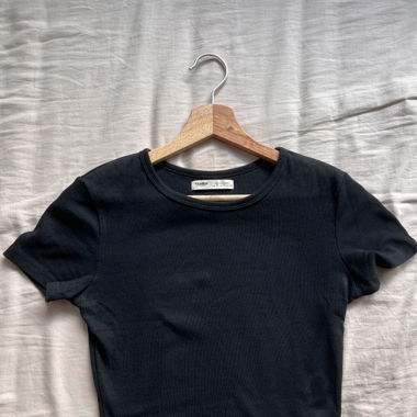 Pull&bear crop top schwarz
