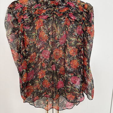 Floral sheer blouse
