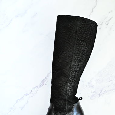 Bottes cuir noir Mellow Yellow