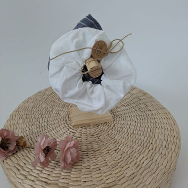 Leinen-Scrunchies – handgemacht aus recyceltem Material