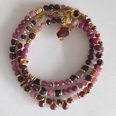 Schmuck Halskette Armband Turmalin Granat