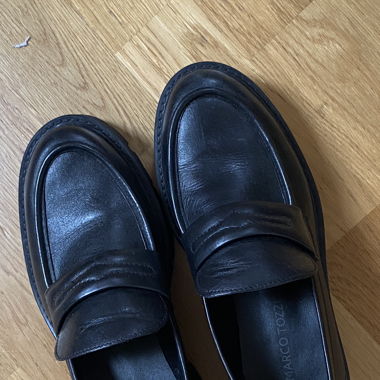 Moccasins / Black Marco Tozzi Loafers – Size 38 