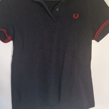 Polo Fred Perry nero e rosso