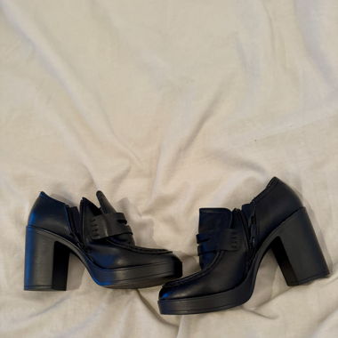 Black Loafer High Heels