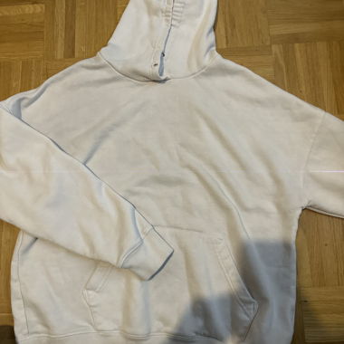 Felpa con cappuccio unisex bianca