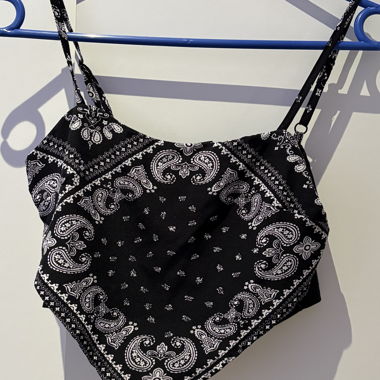 Black Paisley Top