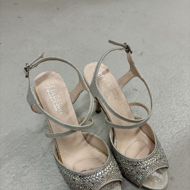 Glitzer Sandalen mit Heel Gr. 39