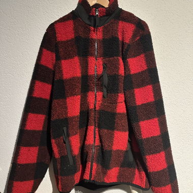 C&A Hemdjacke Rot Schwarz Grösse XL