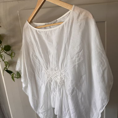 Blusa di lino bianca