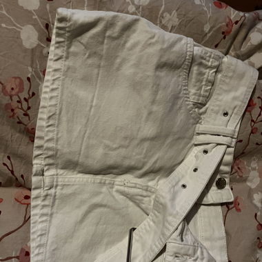 White jeans skirt
