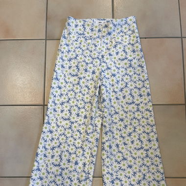 Geblümte Straight Leg Hose