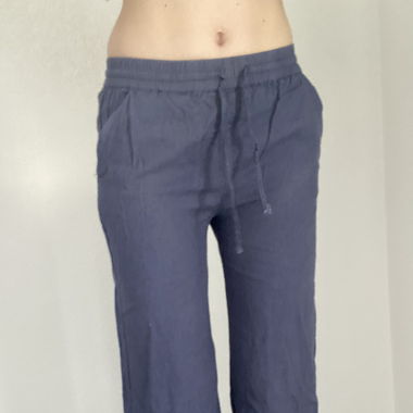Blaue leinen Hose
