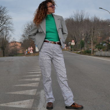 Pantaloni Vintage Trussardi Jeans Logomania