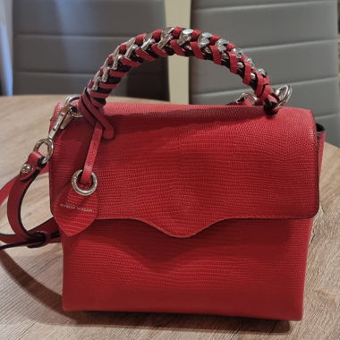 Borsa Rebecca Minkoff rossa manico intrecciato