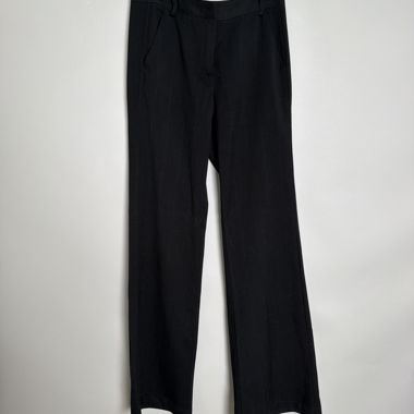Black wide-leg trousers