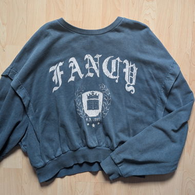 Navy-Sweatshirt mit Print