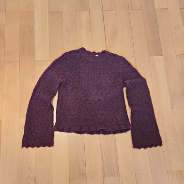Maglione in maglia rosso bordeaux