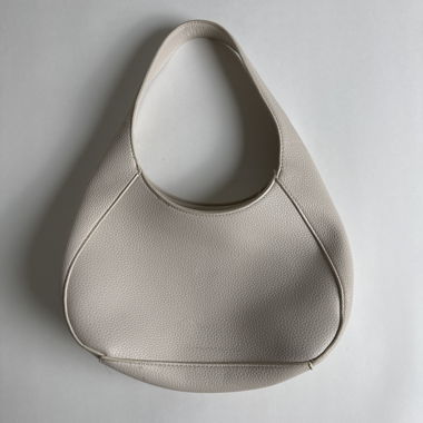 Beige Crescent-Schultertasche