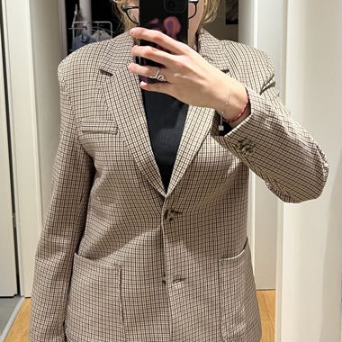 Blazer à motif carreaux 