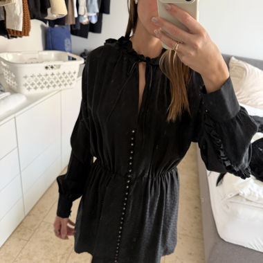 The Kooples Kleid Seide schwarz