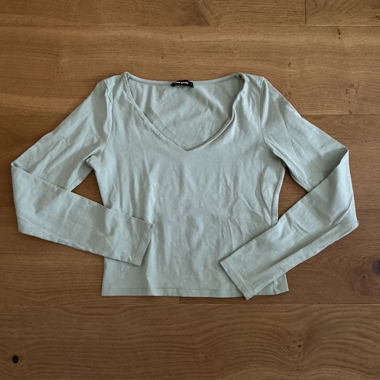 Light blue long-sleeve shirt