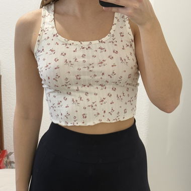 Top fleuri - taille S